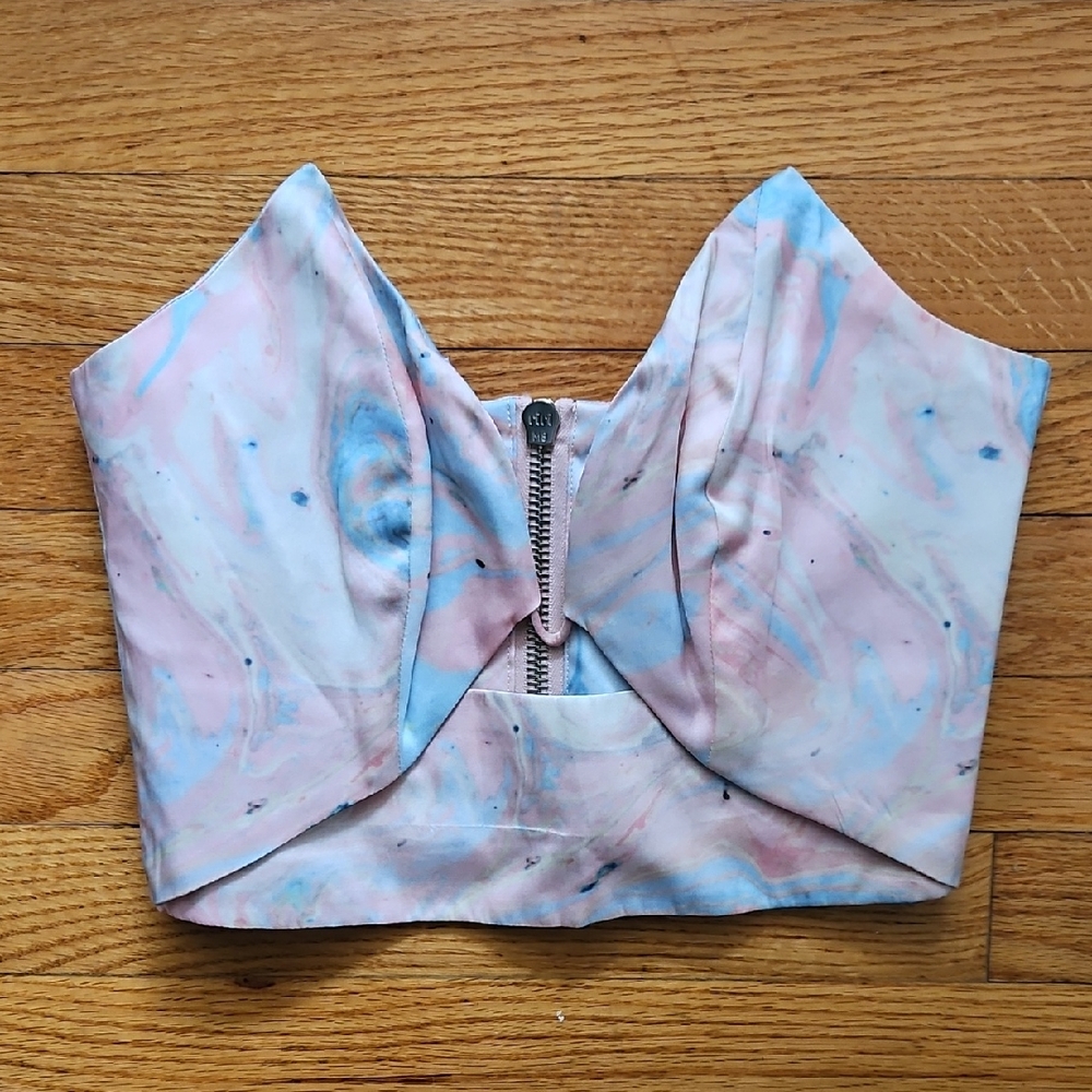 Zimmermann Pastel Marble Crop Top